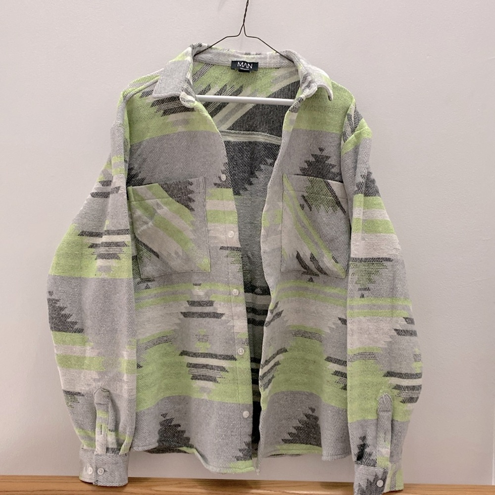 Heavyweight Oversized Aztec Shacket